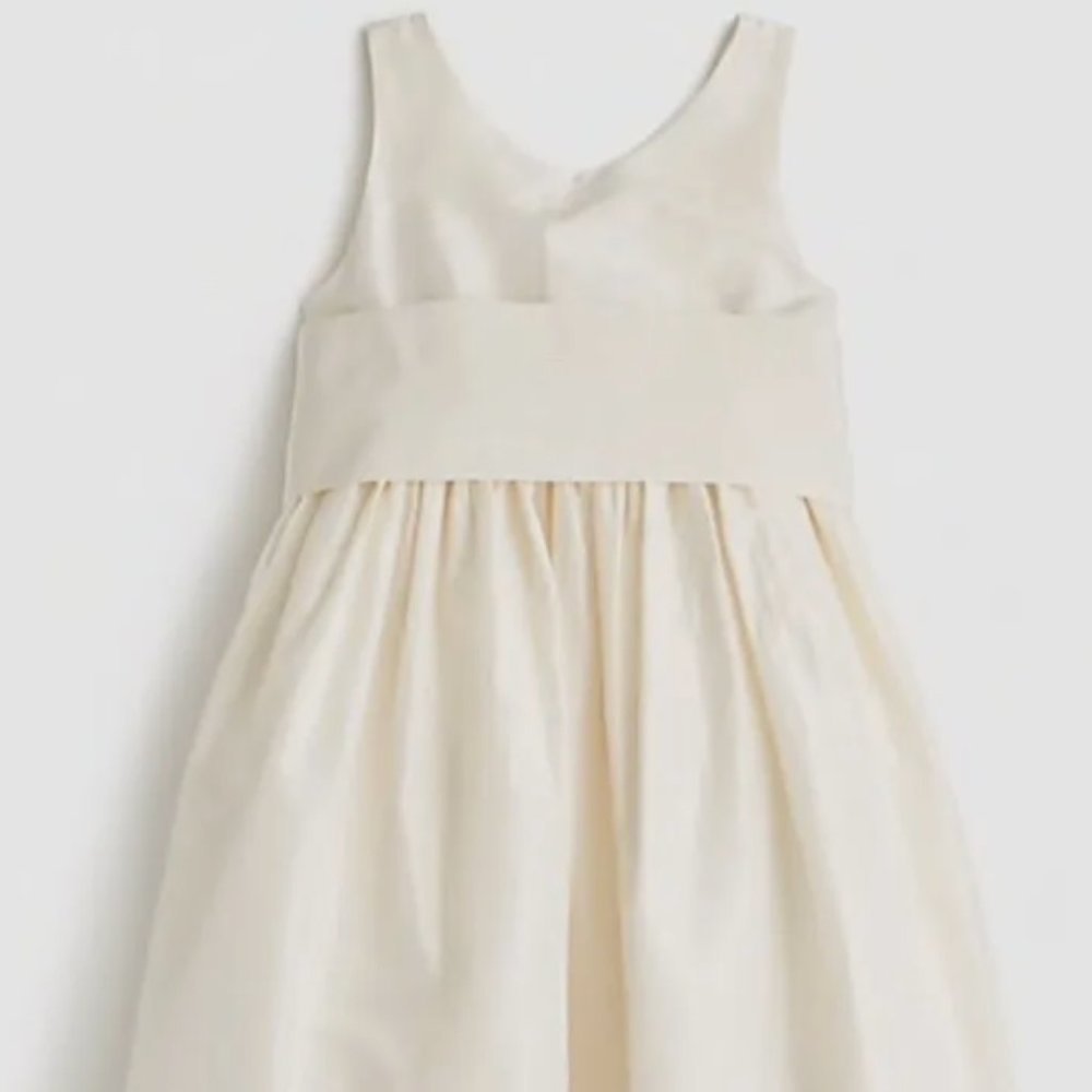 Crewcuts Collection Ivory Silk Flower Girl Dress